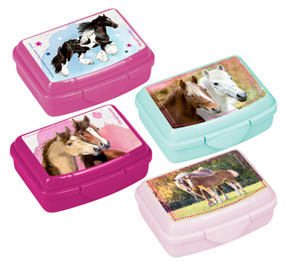 Lunchbox mini Kunststoff Pferdefreunde